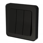 designx svart strömbrytare 3x1-polig