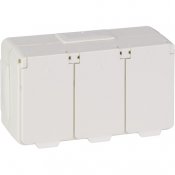 Vägguttag IP44 Aqua-Stark 3-vägs