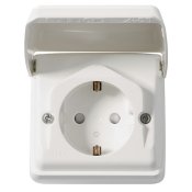Elko Admiral vägguttag 1-vägs vit