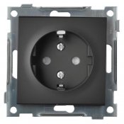 Elko Plus 1-vägsinsats svart utan ram