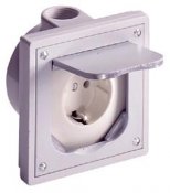 Golvuttag m jord
metall 230V