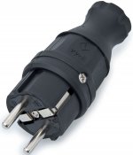 Jordad stickpropp gummi 250VAC 16A IP44 7331176405492