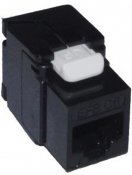 Oskärmat kontaktdon RJ45 kategor 6A keystone toolless svart