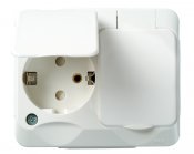 Vägguttag IP44 Aqua-Stark 2-vägs utomhus