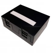 eurolan uttagsbox 2xkeystone svart utanpaliggande 12b-04-02bl-2 art 5100302