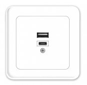 usb uttag a+c 18w desigx vit 7053531583026