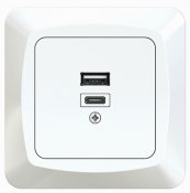 usb uttag a+c 18w ice vit 7053531513061