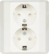 vägguttag alba 2-vägs jordat infällt