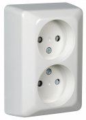 vägguttag utan jord 2v fjällvit 7020160551405
