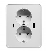 vägguttag x-design usb a+c vit ral9003