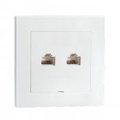 vitt datauttag 2xrj45 cat6 sg-install