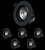 Designlight M-Penny MPT-306B svart 6-pack