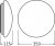 LEDVANCE Surface Circular LED 350 måttskiss drawing