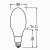 måttskiss hql led filament38w840 e27 4099854071874