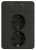 svart vägguttag med usb-a + c designX serien