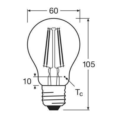 Ledvance Classic LED E27 Filament Klar 6.5W 806lm