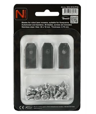 reservblad husqvarna automover gardena rostfritt stål 7331176380317 36-pack