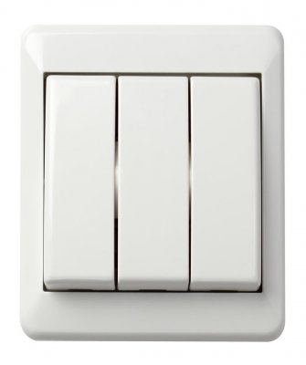 Elko strömbrytare 3x1 polig utanpåliggande