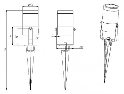 måttskiss 5148 Luna lightson techdrawing