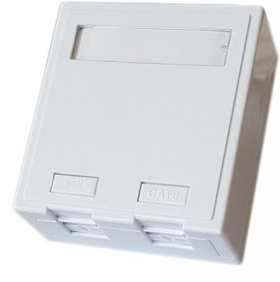 Uttagsbox Keystone för 2st RJ45
