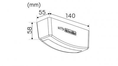 Garderobsbelysning Kloss mått