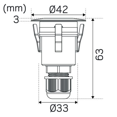 Hide-a-lite Decklight Super Garden måttbild