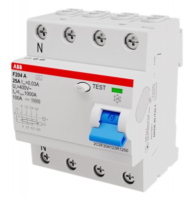 ABB F204 25A 30ma 2CSF204123R1250 8012542820109