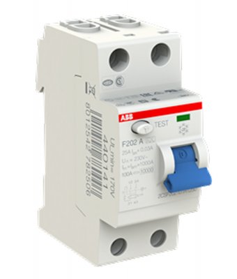 abb jordfelsbrytare 2-polig f202a 8012542782506