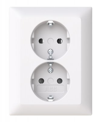 abb saga 2-vägs vägguttag 2TKA00004980 302EUJ-916 6438199011004