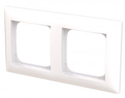 abb saga täckram 2-fack 85mm vit 6438199009230 2TKA00004816
