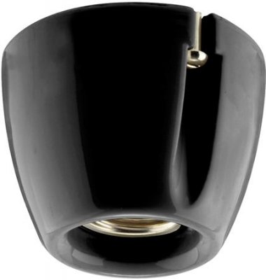 Basic svart IP20 rak E27 75W