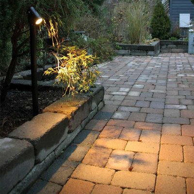 belysning stenplattor led lightson luna 65 svart