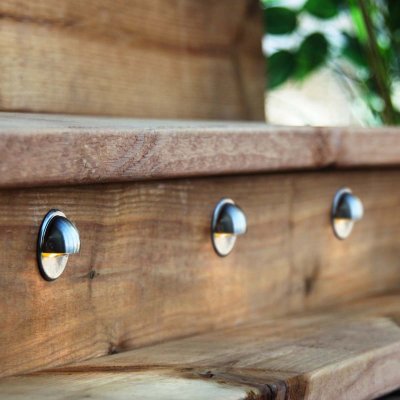 belysning trappsteg i altan aries silver led