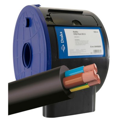 Buddy gummikabel 50 meter förpackning 3-ledare