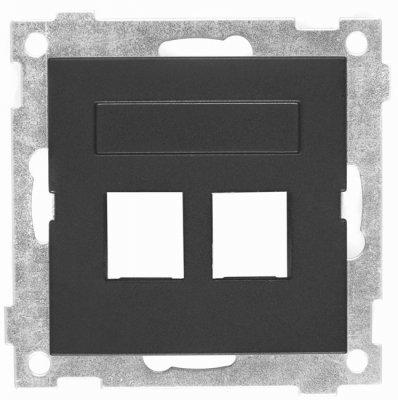 Centrumlock ELKO plan 2xRJ45 svart 7350017140095