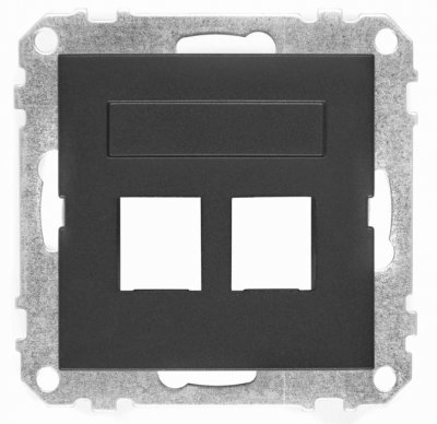 Centrumlock för Exxact plan 2xRJ45 antracit