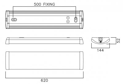 cornell 620mm ncr16 nvc lighting måttskiss i millimeter