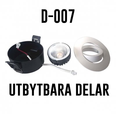 d-007 downlight med utbytbara delar