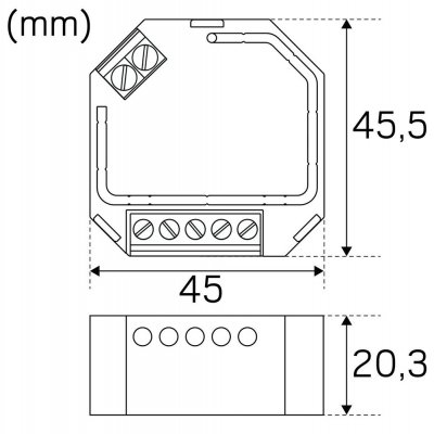 måttskiss tryckdimmer round push 200w 7392971136783