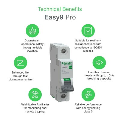 Easy9 Pro 10ka Technical Benefits from schneider-electric