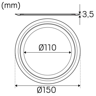 Echo täckring S small 150mm