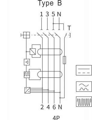 ekl1 63b b type rccb circuit diagram