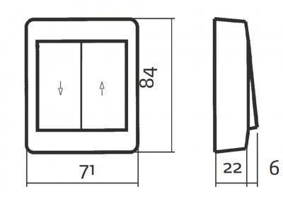 Elko markisbrytare utanpåliggande