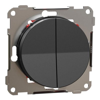 elko one strömställare dubbeltrapp svart eko50051 7020161500518