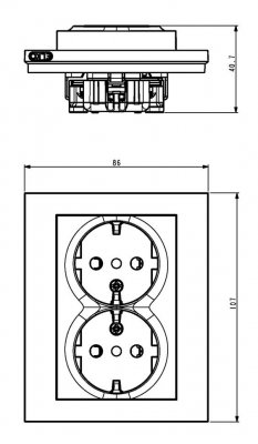 Elko Plus Ocean Plastic 2-vägsuttag svart