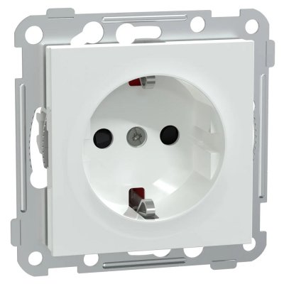 elko rs 1-vägs vägguttag ral9003 eko30491 7020161700017