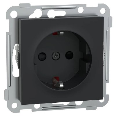 elko vägguttag rs/plus 1-vägs svart eko60029 7020160600295