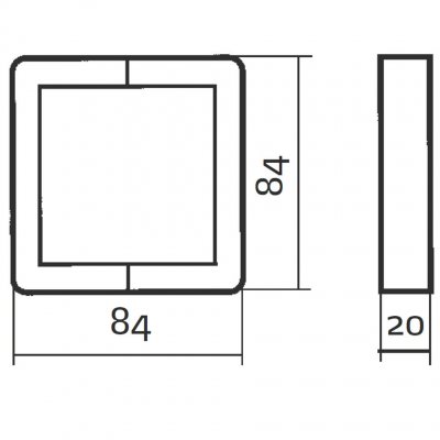 elko rs forhojningsram 1-fack 20mm EKO30187
