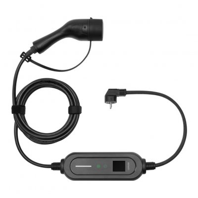 deltaco ev 1232 reseladdare mode 2 schuko till typ 2 6 16a laddkabel med display och overhettningsskydd