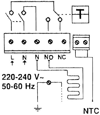 Termostat Devireg 610 inkoppling schema